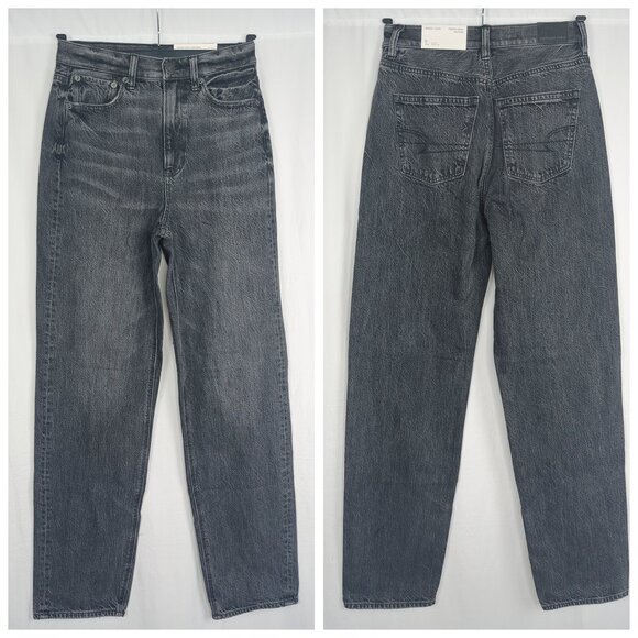American Eagle Outfitters Denim - American Eagle Black Baggy Jeans 0 High Rise NWT